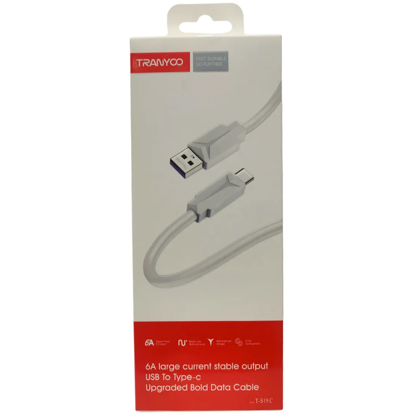 Cable Usb A Usb C 6A 1Mts Tranyoo T-S19c